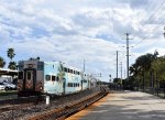 Tri-Rail Train # P676 at WPB Depot with a Bombardier set and GP49PH-3 # 815